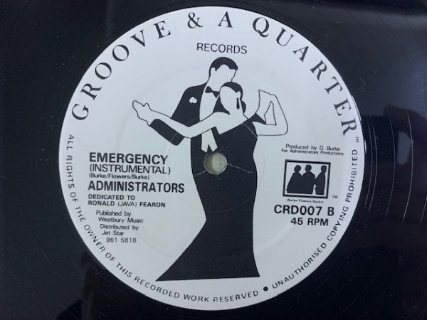 12inch アドミニストレーターズ ADMINISTRATORS / EMERGENCY GROOVE & A QUARTER UKラヴァーズ・レゲエ_画像2