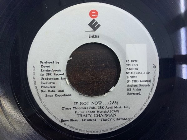 7inch トレイシー・チャップマン Tracy Chapman / Baby Can I Hold You / IF NOT NOW..._画像2
