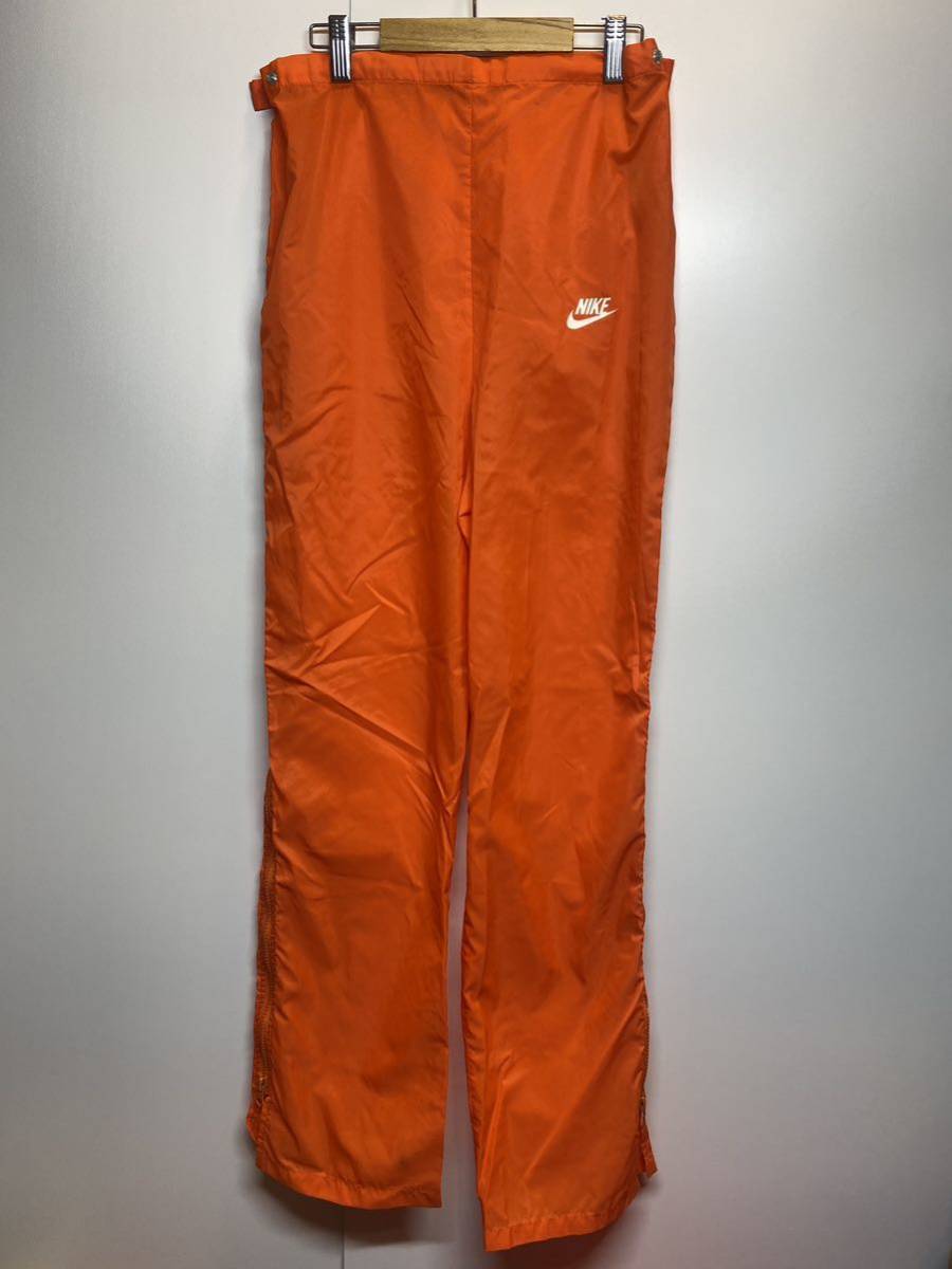 【S】 Vintage 70's NIKE NYLON PANTS ヴィンテージ 70年代 ナイキ ナイロン パンツ オレンジ フルジップ G2383_画像2