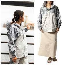 Makku crossover rainsuit L raincoat rainwear . feather camp military camouflage camouflage AS -8510 W Work man Toray m