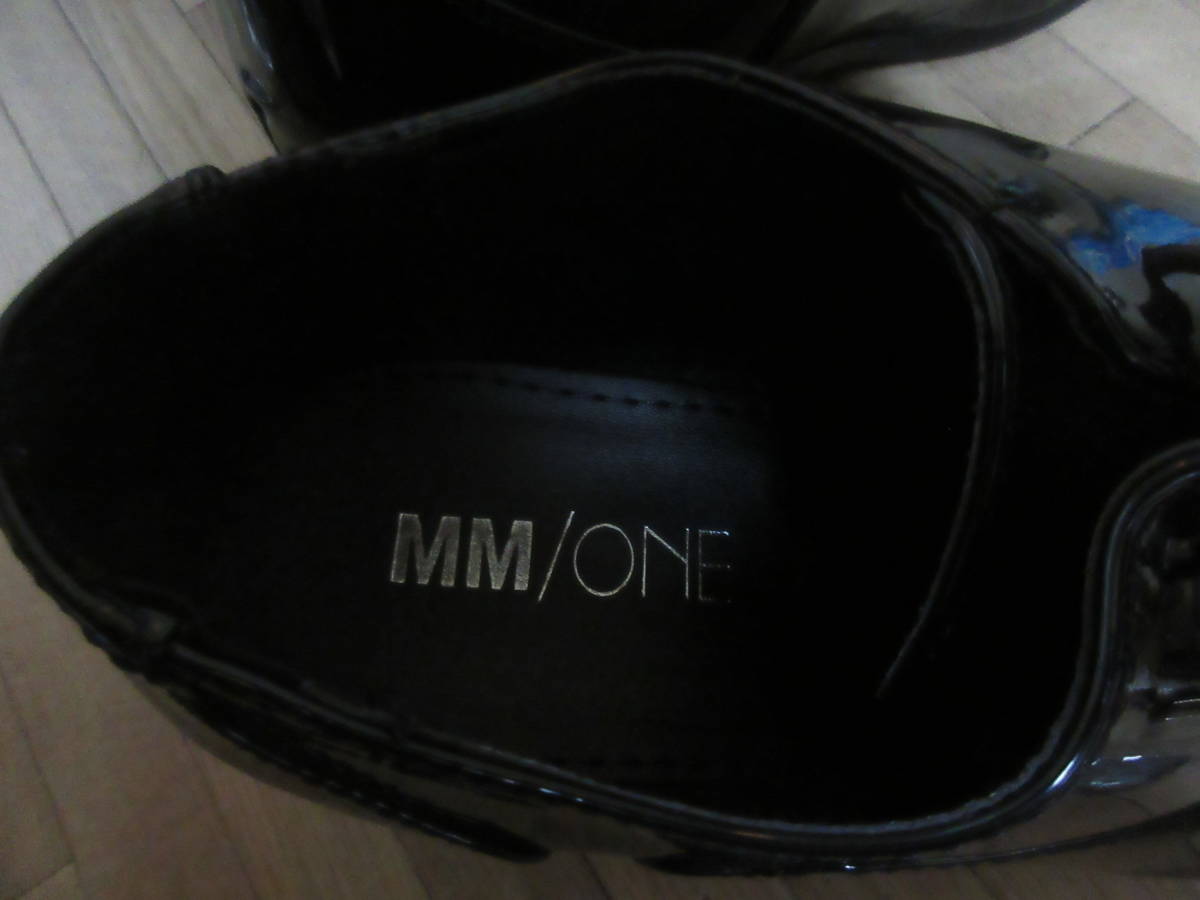 ①27.5㎝　MM/ONE（エムエムワン）エナメル　黒 革靴　表示サイズ45_画像6