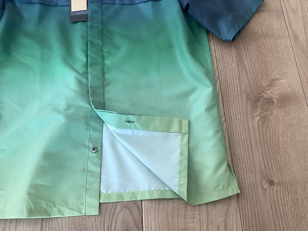 新品 BEETA MEN ベータメン 日本製 グラデーションプリント 半袖シャツ 21グリーン Sサイズ 20IT08 定価20,900円_画像4