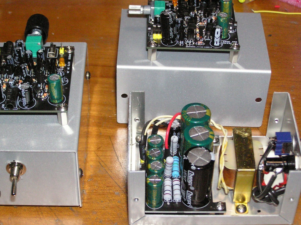 2SC1815と2SA1015でガンガン鳴るディスクリートヘッドホンアンプ基板( 11石 x 2ch )。ビギナー向　RK-226v2。_実装例