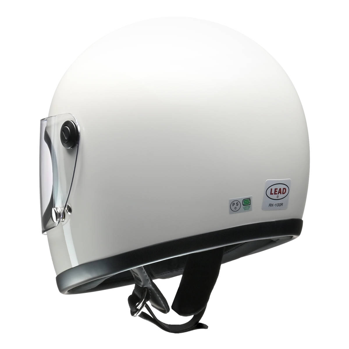 【在庫あり】【送料無料★沖縄＆離島は除く】ビンテージヘルメット 復刻版モデル リード工業 LEAD RX-100R ホワイト フリーサイズの画像8