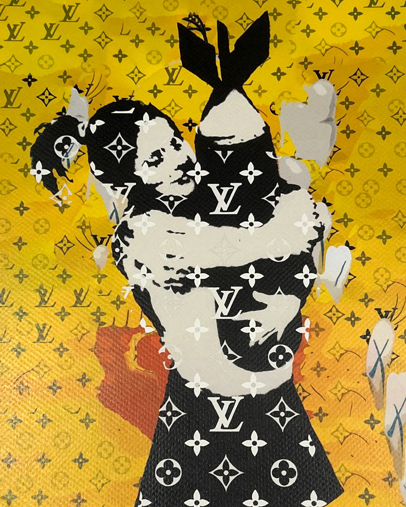 世界限定100枚 DEATH NYC バンクシー Banksy「BOMB HUGGER」ルイヴィトン LOUISVUITTON ポップアート アートポスター 現代アート KAWS_画像3