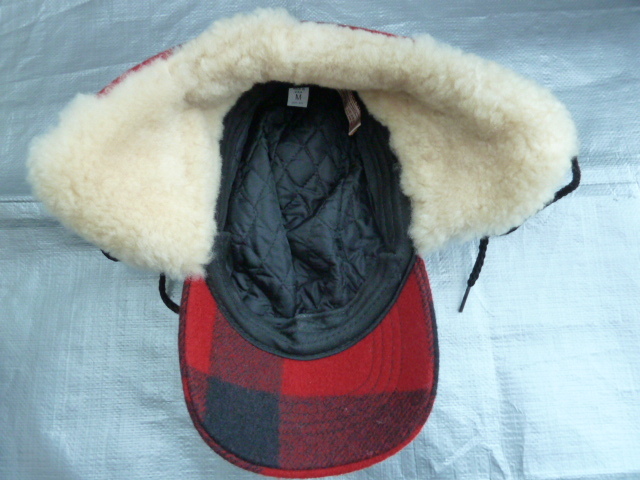 正規品 試着のみ未使用 MADE IN USA FILSON Double Mackinaw Cap Mサイズ/57cm Red/Blk_100％ バージンウール