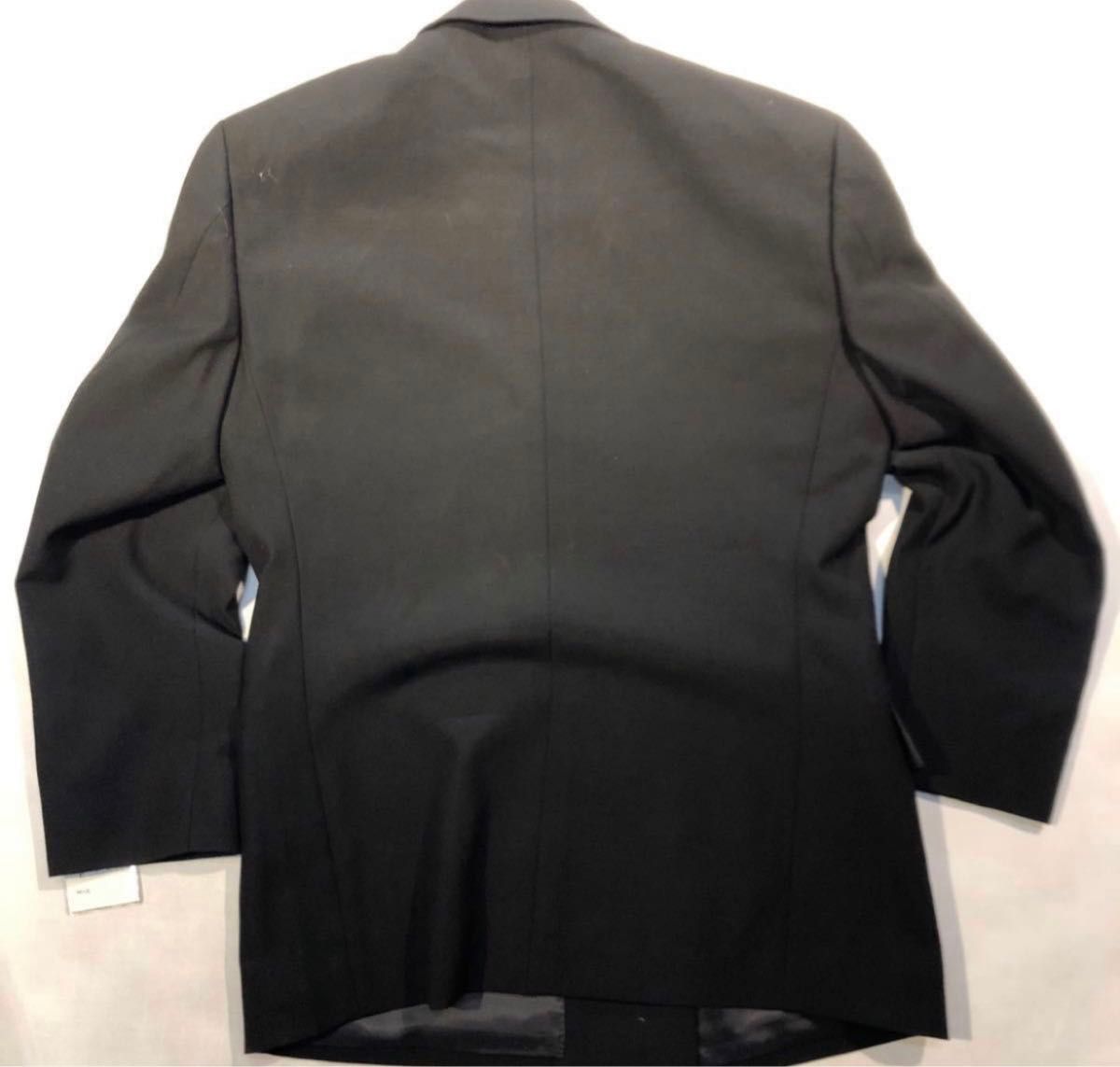 新品 定価3.9万円【サイズBE4 M★Kanebo礼服】4Bダブルスーツ黒フォーマル 背抜きノーベンツ 2タック アジャスター