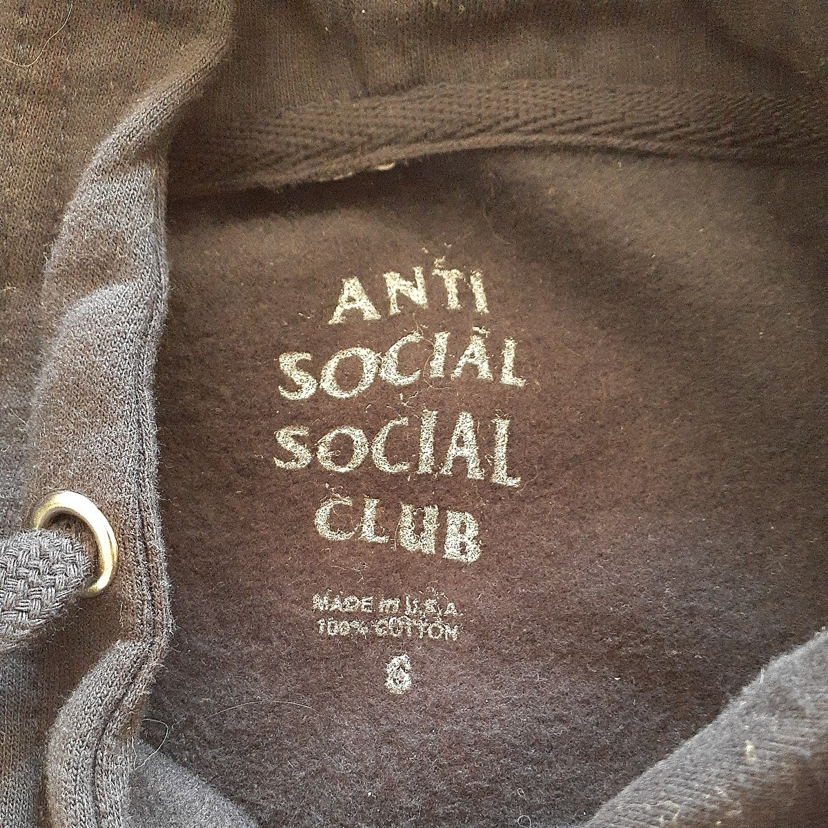 ANTI SOCIAL SOCIAL CLUB パーカー Sサイズ ×PERIOD CORRECT コラボ_画像3