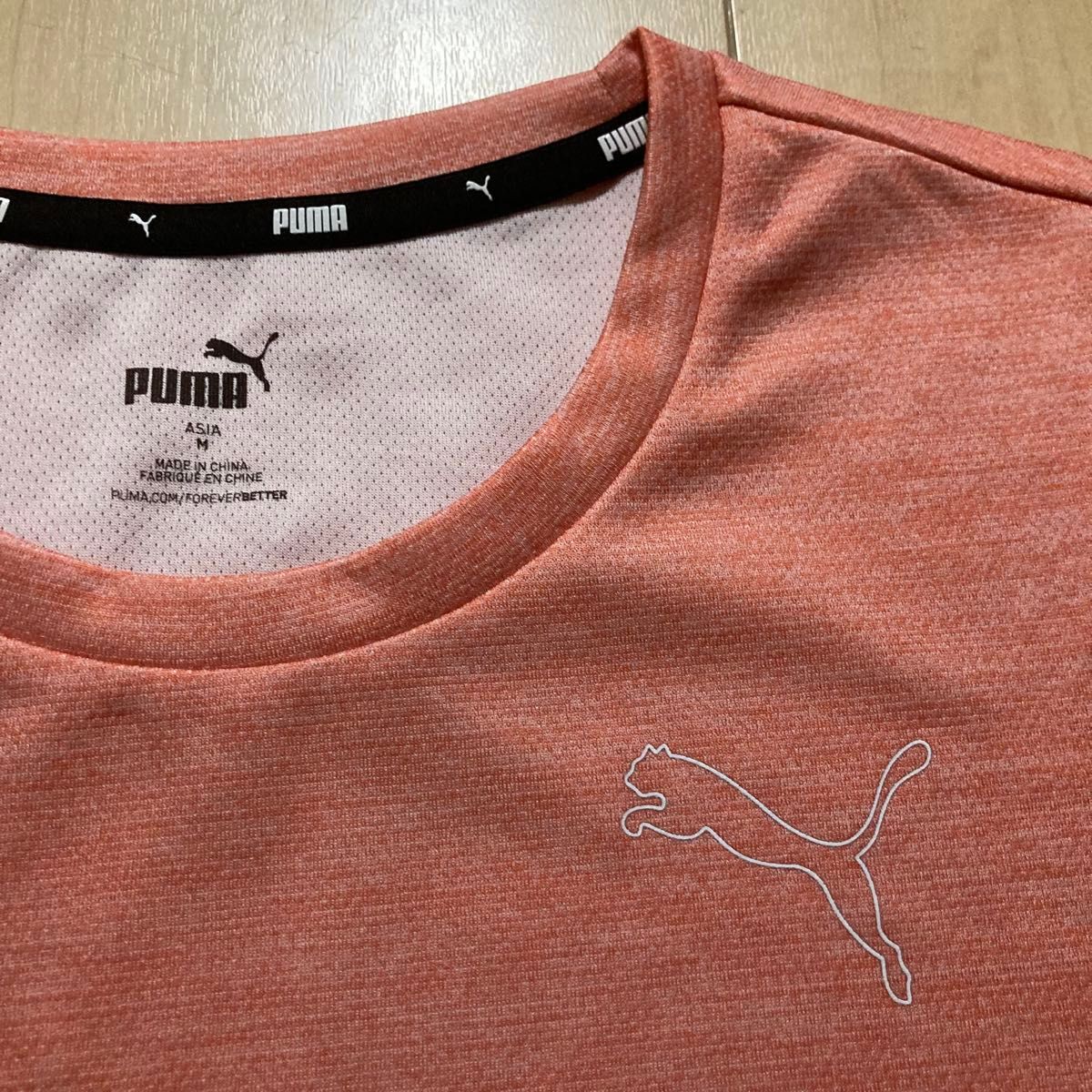 PUMA プーマ トレーニングシャツ　M　サーモンピンク　ランニング　トレーニング　フィットネス　ヨガ　ドライTシャツ