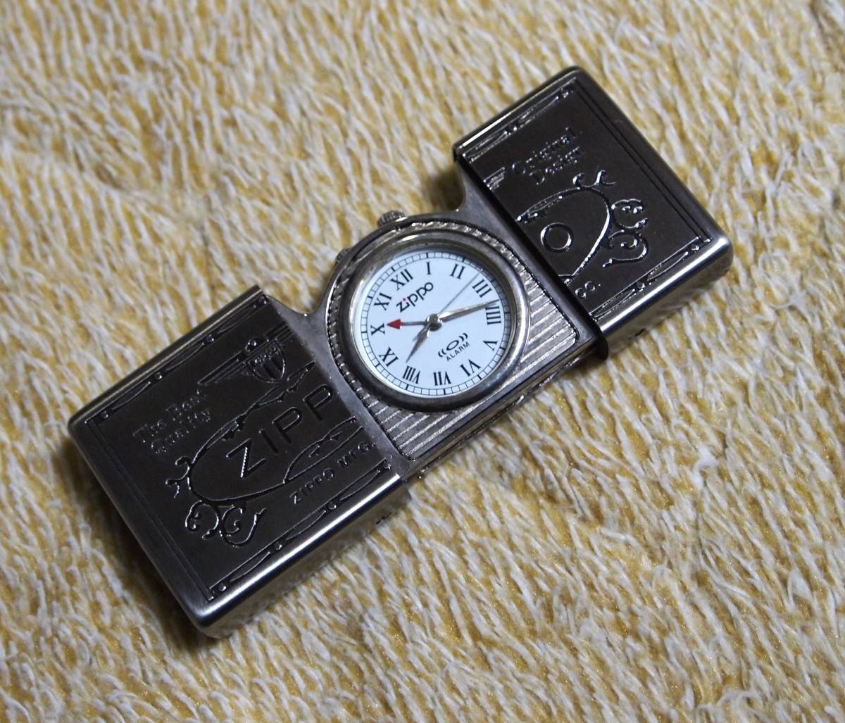 ★送料無料！電池交換済 ジッポー ZIPPO TIME TANK タイムタンク アラーム POCKET CLOCK 1995年式 動作品