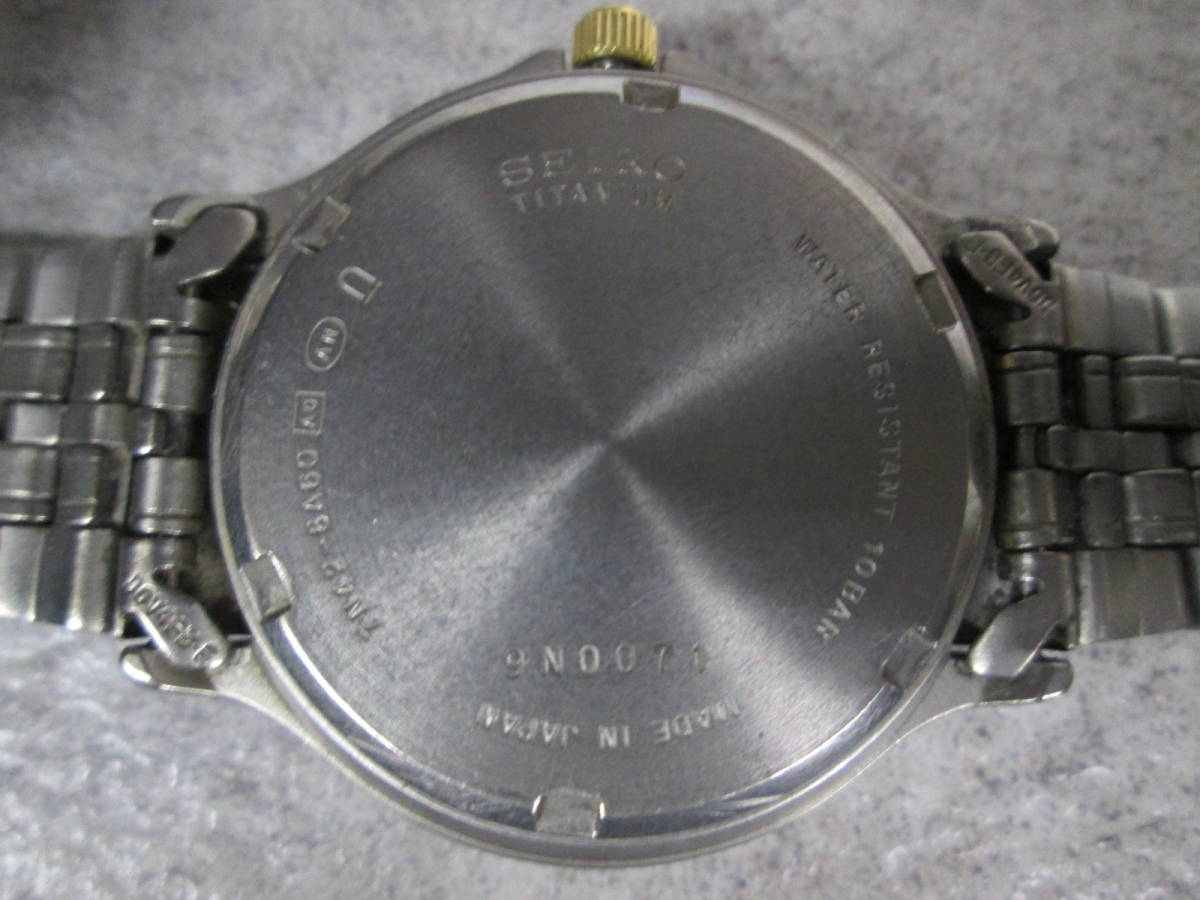【0112i S8489】 SEIKO TITANIUM セイコー チタニウム　7N42-8A60 腕時計_画像4