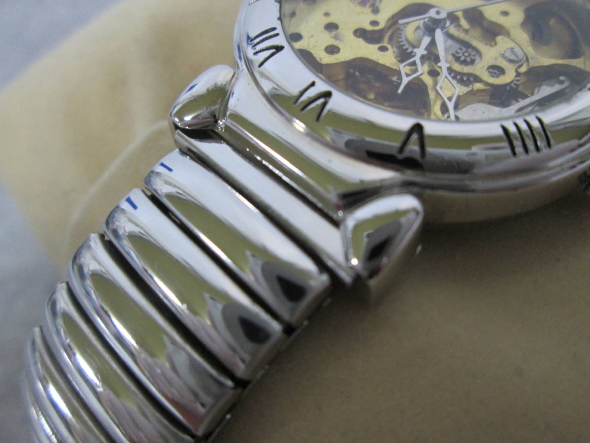 【0123n S8725】スケルトン腕時計 手巻き レディース 稼働品_画像6