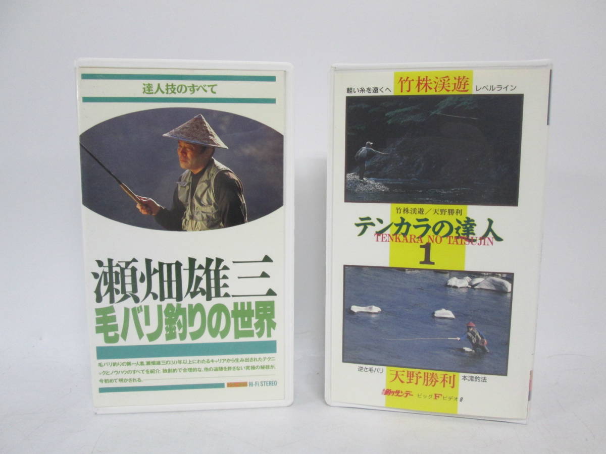 【0131n F8913】VHS ビデオ 2本 瀬畑雄三 毛バリ釣りの世界/テンカラの達人1 竹株渓遊 天野勝利 釣り フィッシング_画像1