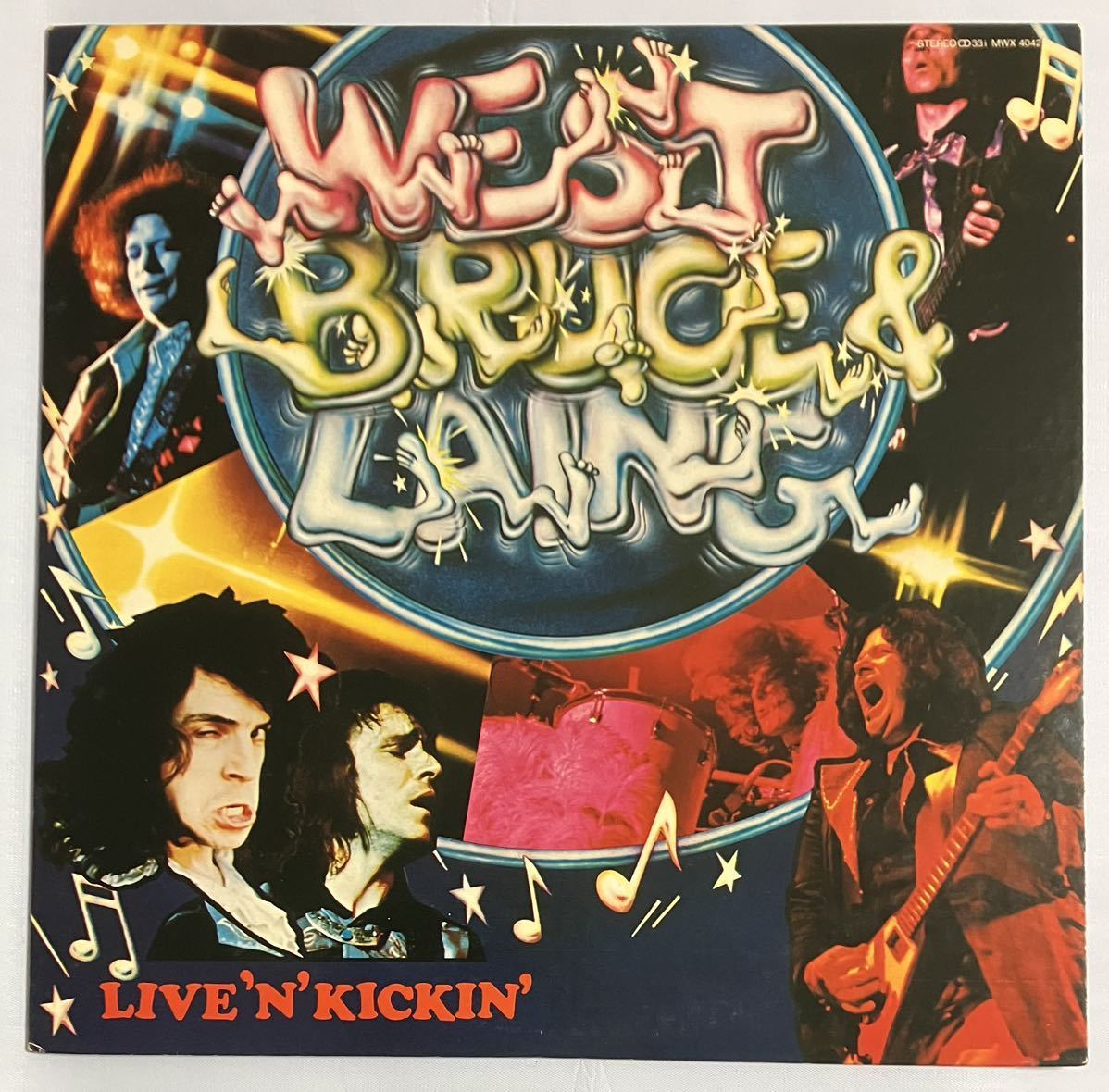 West, Bruce & Laing「Live 'N' Kickin'」日本盤LP, レコード, レズリー・ウエスト, ジャック・ブルース, ROCK, ロック_画像1