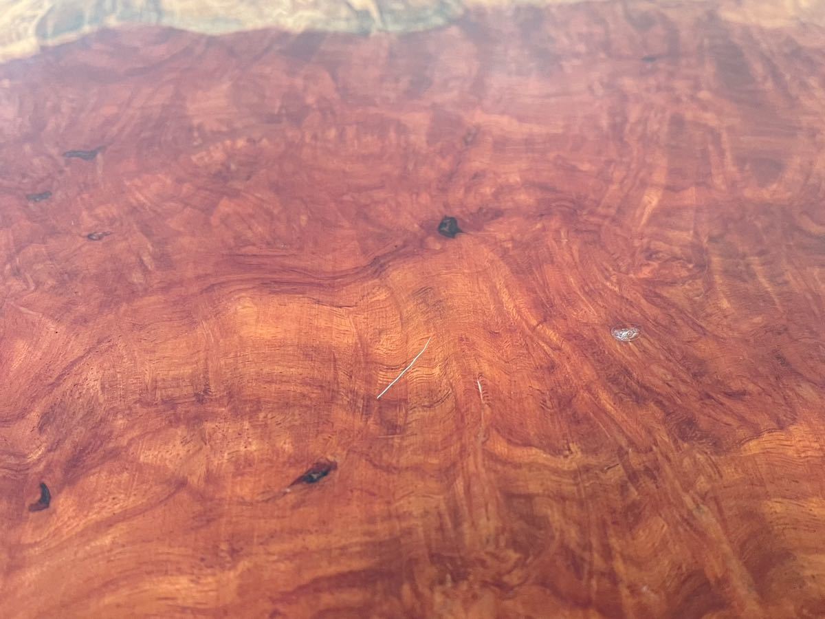 花梨 座卓 一枚板 天然木 玉杢 葡萄杢 無垢材 ローテーブル 94.5cm×156.5cm 高さ31.5cm 厚み3.5cm_画像10