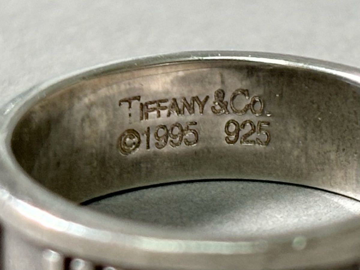 TIFFANY&Co. ティファニー アトラス リング 指輪 約15号 シルバー 925 アクセサリー 箱付 収納袋 _画像6