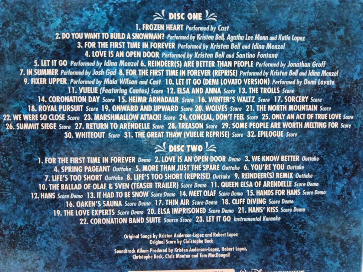 SH 「アナと雪の女王 サウンドトラック Deluxe Edition デラックス・エディション」輸入盤 即決♪ ディズニー rbs の画像2