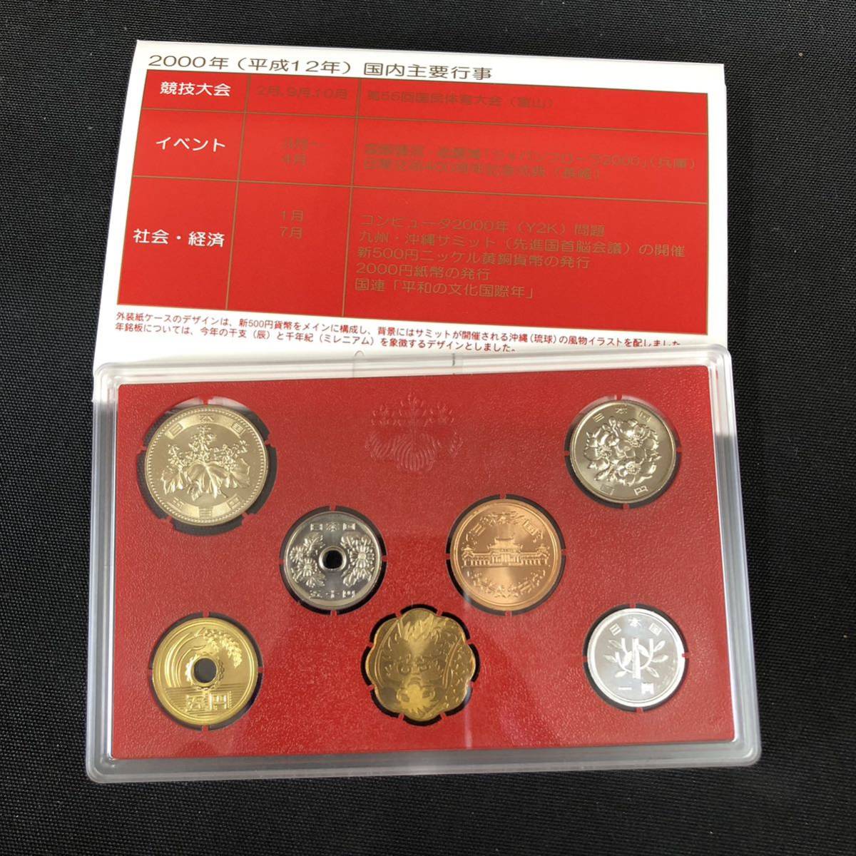 R735【 貨幣セット ２点 まとめて！】世界文化遺産 日光の社寺 平成１２年 MINTSET 2000年 文化遺産 貨幣 硬貨の画像3
