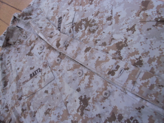 O-24 ミリタリー サバゲー 米軍放出品 MARINE USMC 防虫 迷彩服 作業服 ジャケット シャツ アメカジ カモフラ コンバット コスプレ M-Lの画像4