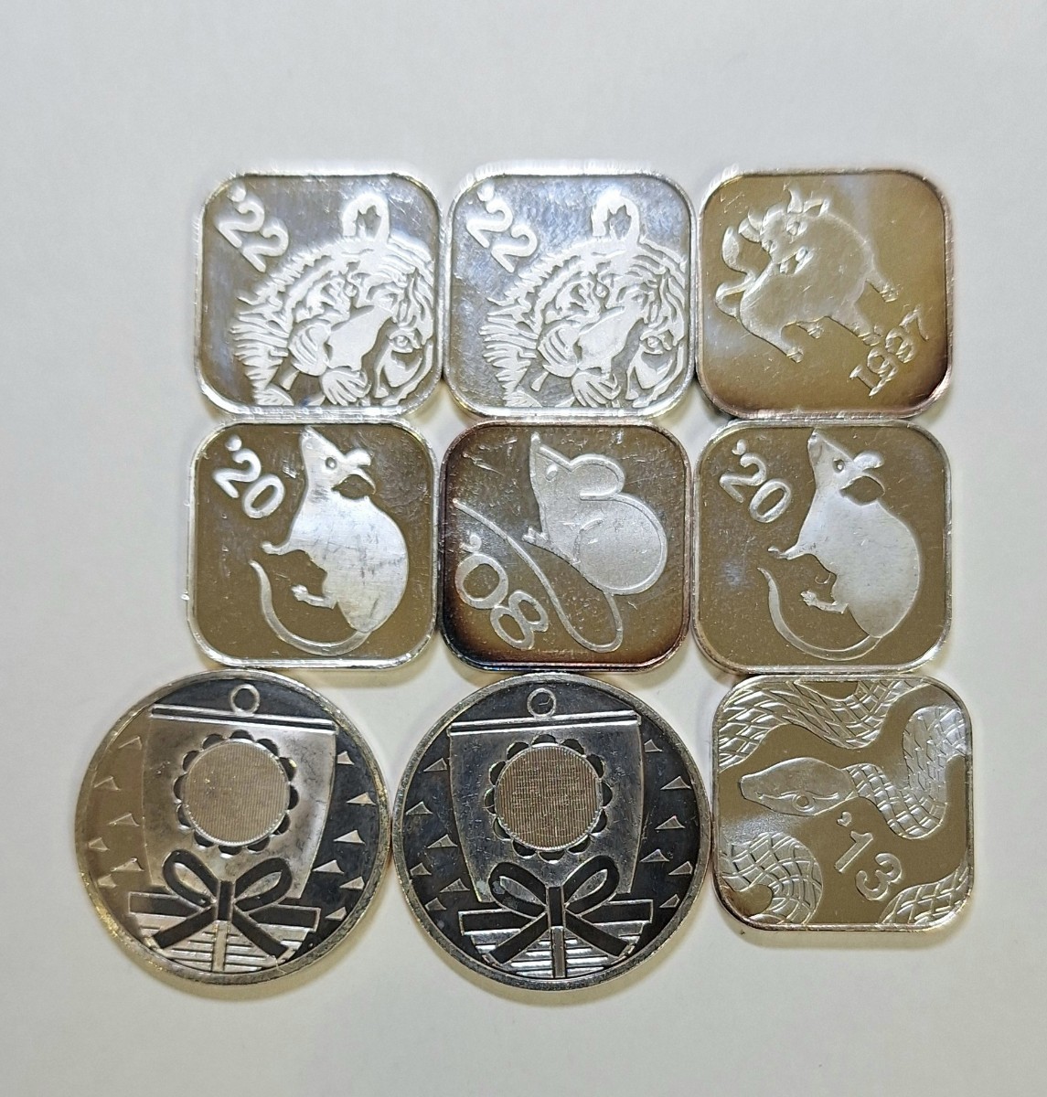 ミントセット　純銀製メダル　9枚_画像1