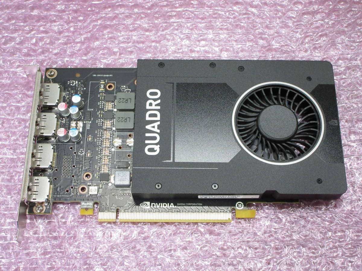 nVIDIA / Quadro P2000 / GDDR5 5GB / DisplayPort 1.4対応コネクタ ×4系統出力 / 動作確認済み / No.S779_画像1