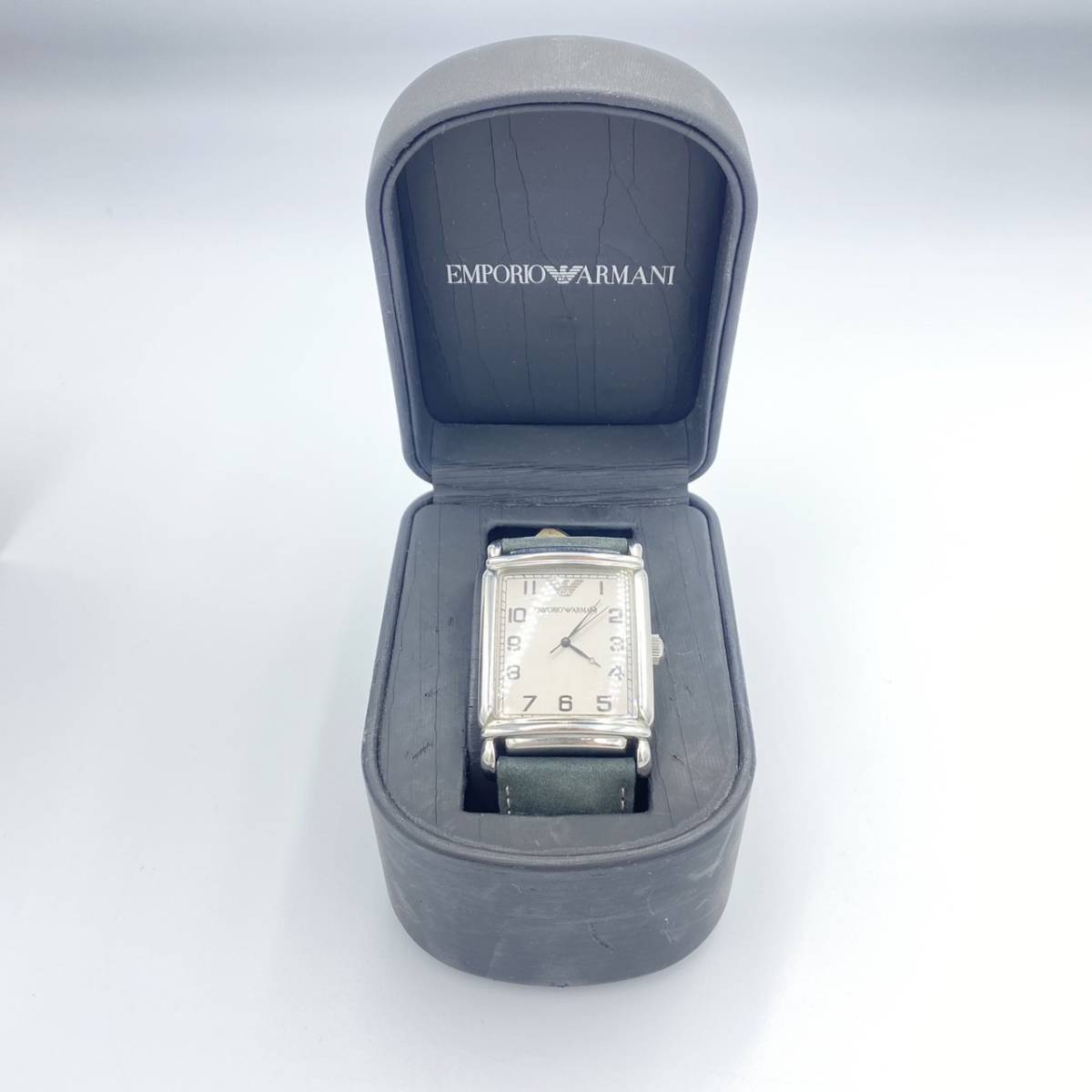 EMPORIO ARMANI エンポリオ・アルマーニ 腕時計 AR-0233 ビンテージ/メンズ腕時計　ステンレススチール 革ベルト 動作未確認_画像3