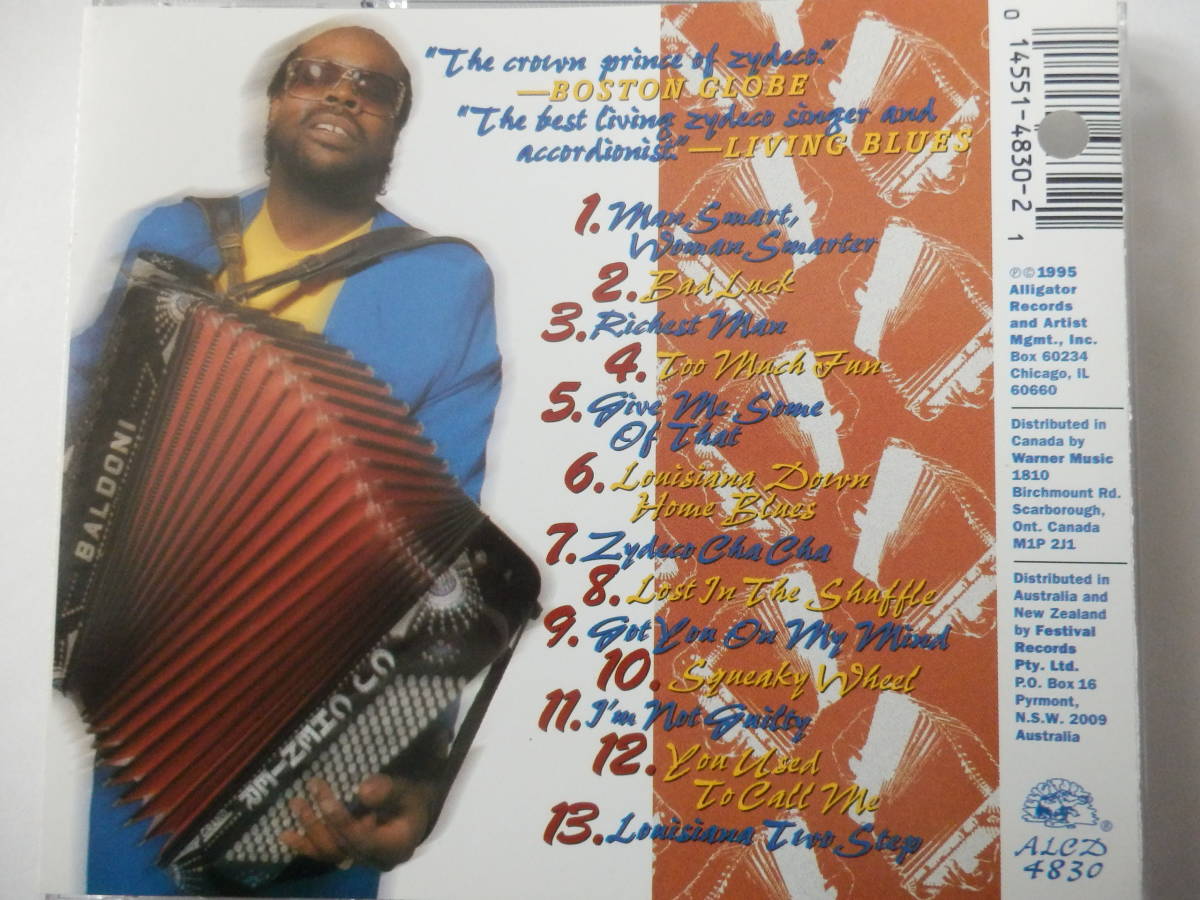 CD/ルイジアナ-クレオール: ザディコ- アコーディオン/C. J. Chenier - Too Much Fun/Richest Man:C.J.Chenier/Louisiana Two Step/Zydecoの画像2