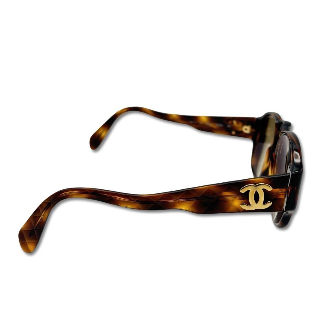 CHANEL Chanel here Mark tortoise shell style sunglasses glasses glasses lady's Brown 