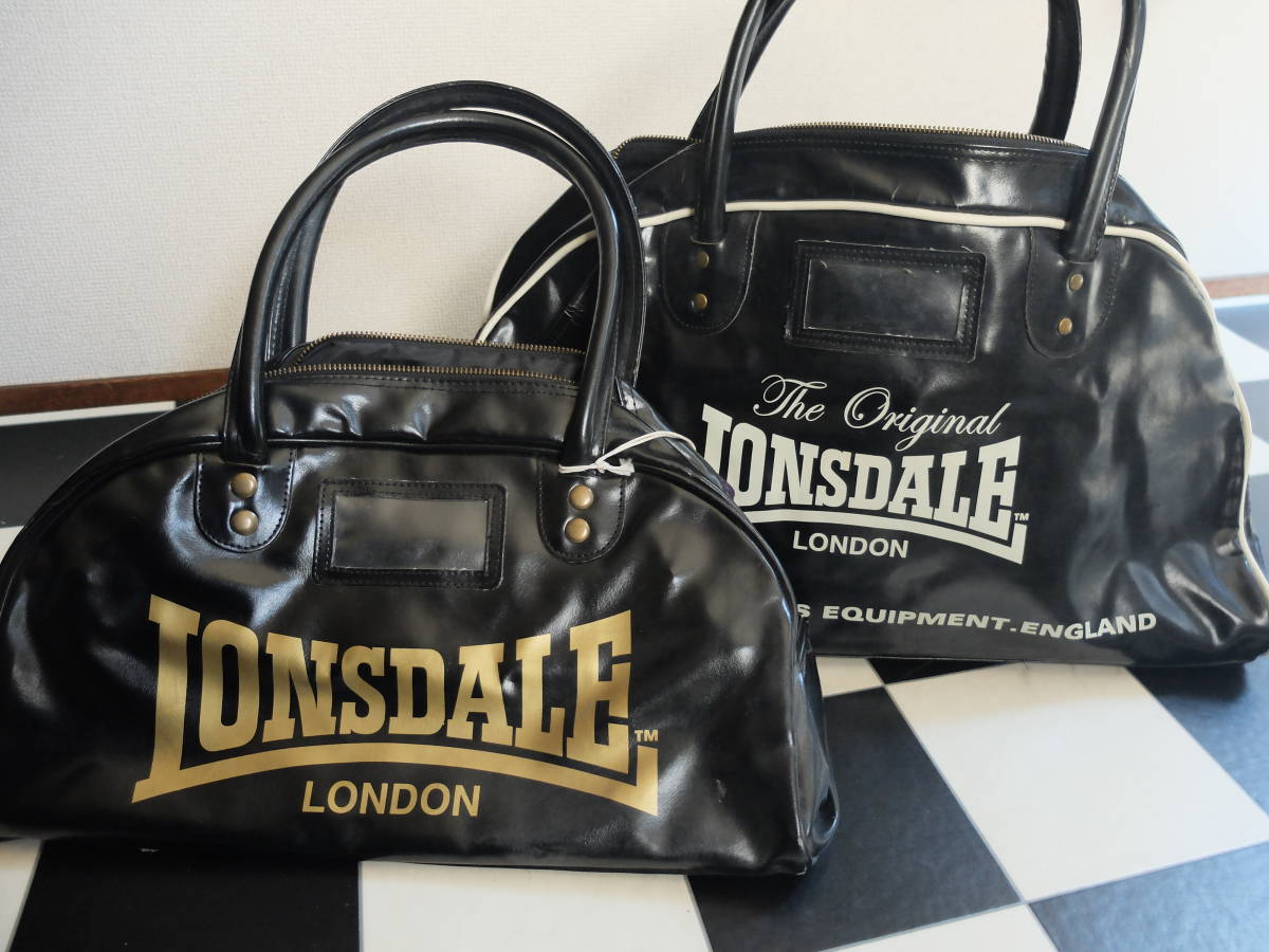 lonsdale　ロンズデール mods punk ボストンバック　カバン　ブラック　ロゴ　旅行　大型　定番　レザー　モッズ　ボクシング　スポーツ_画像1