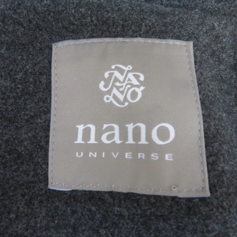 3344* Nano Universe пальто с отложным воротником мужской L серый *A