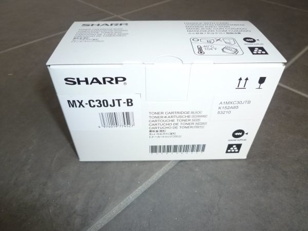 シャープ　　複合機MXC300W用トナー　　ＭＸＣ３０ＪＴＢ　黒　３本セット　国内純正品　新品　未使用　MX-C30JTB　ブラック