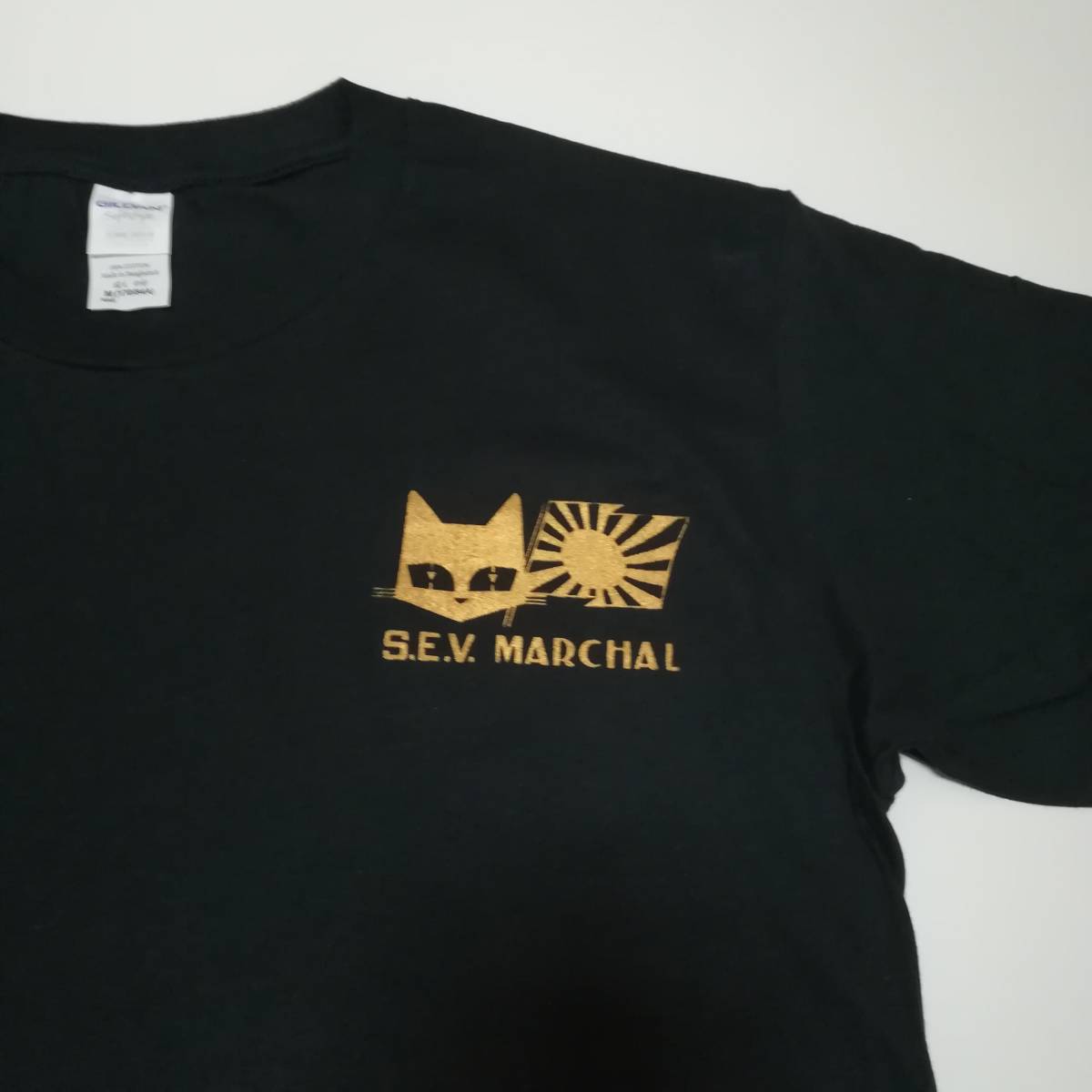 S.E.V MARCHAR・マーシャル・日章旗・ゴールド・黒・XL_画像4