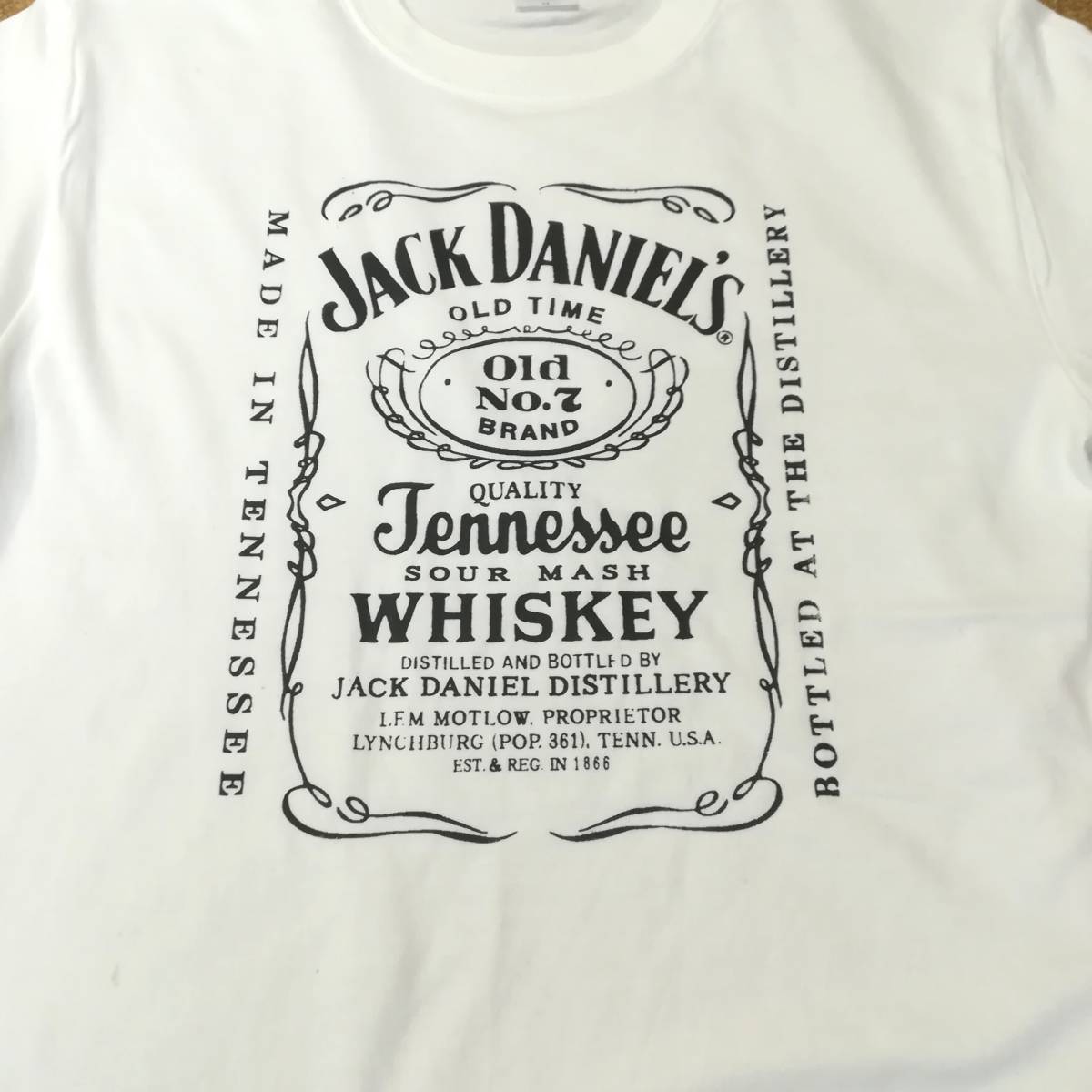 JACKDANIELS・ジャックダニエル・プリントTシャツ・白・XL_画像2