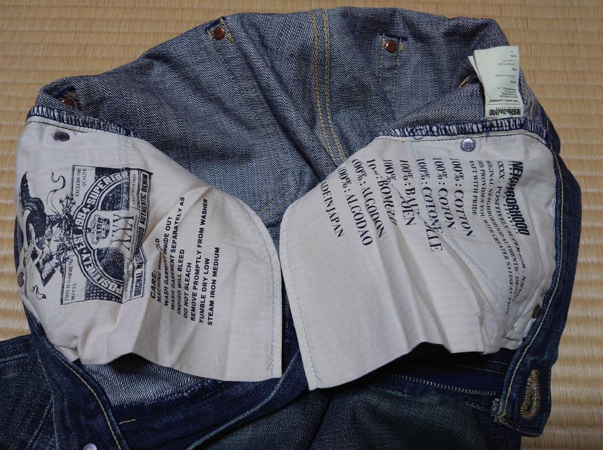 NEIGHBORHOOD ネイバーフッド ジーンズ デニム 09EX(2009年)MID STRAIGHT SIZE S(SMALL) LEVEL-2 091DCNH-PT-M08 WASHED サベージ_画像9