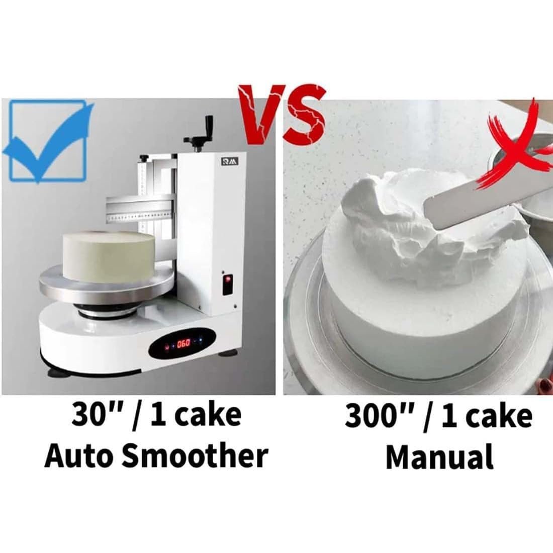 ケーキコーティングスムージングスクレーピングマシン、4-12インチケーキバタークリームスプレッドマシン、電気ケーキアイシングマシン_画像6
