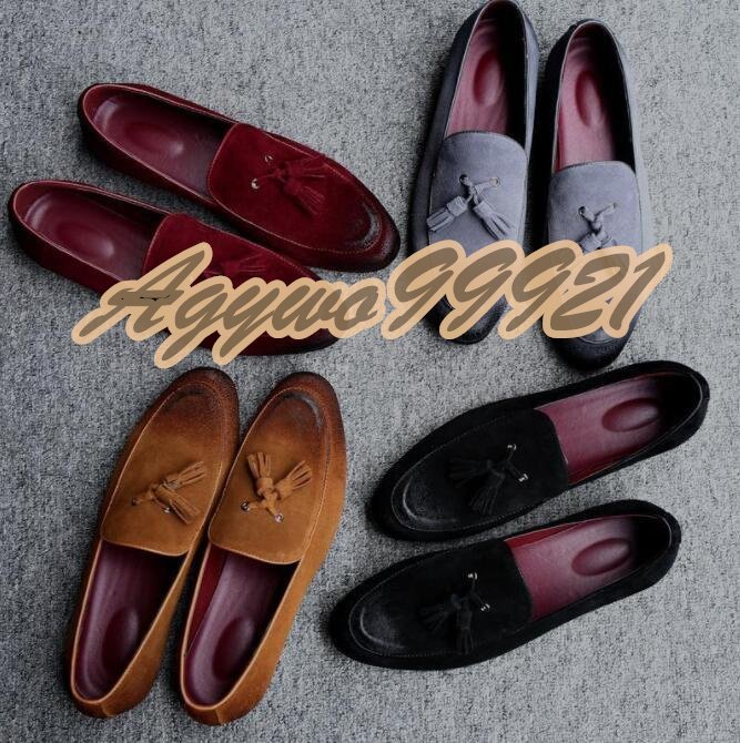  сверху товар натуральная кожа мокасины обувь мужской обувь кожа обувь Loafer туфли без застежки обувь для вождения черный 28.5cm