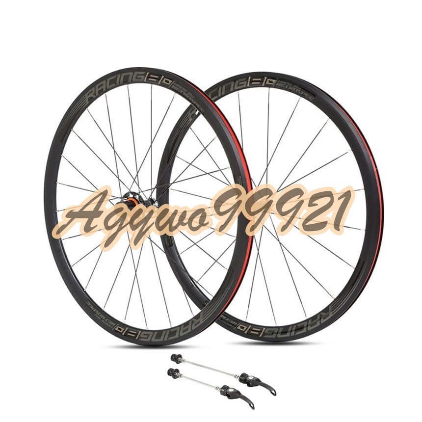 ウルトラ-light aluminum alloy 700C road bike wheelset 40mm rim sealed bearing carbon fiber hu