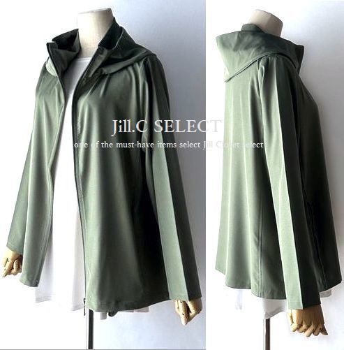 Jill.C［新品］ 送料185円 伸縮◎コーデのアクセント・季節の変わり目に最適*ストレッチ スパンジャケット*フロントジッパー3750.KHAKI_画像1