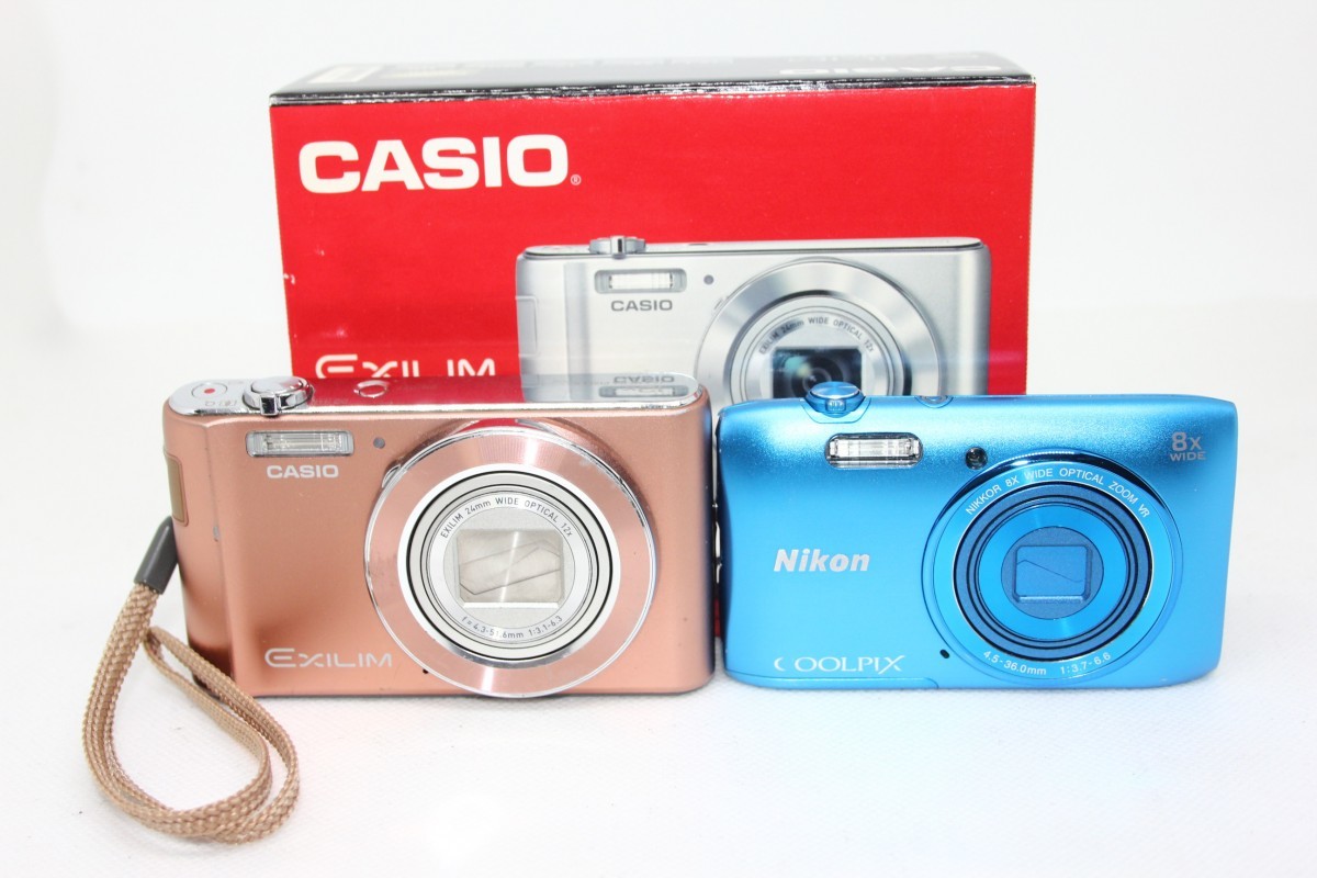 【カメラ2台まとめ売り】Nikon S3600・CASIO EX-ZS180 #0093-756_画像1