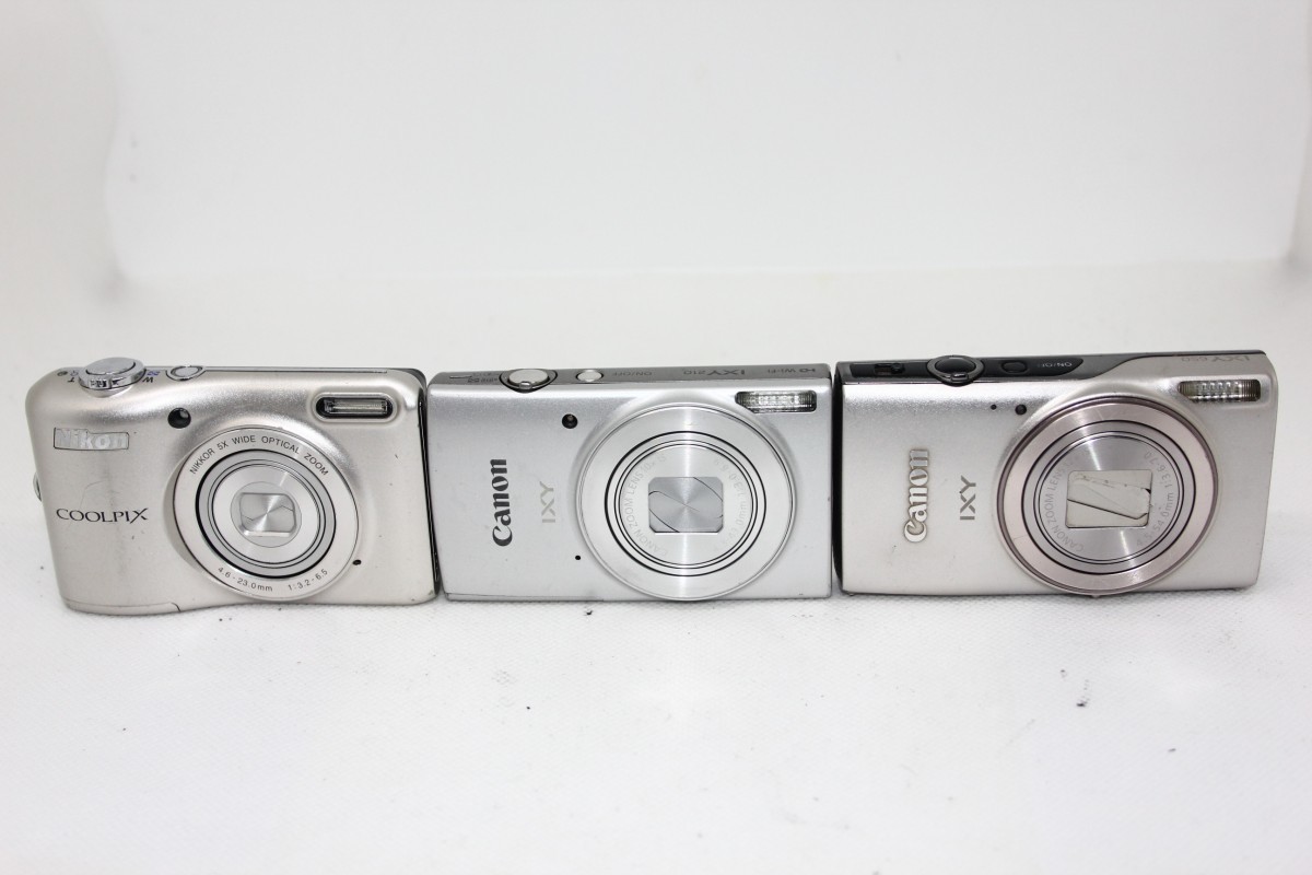 カメラ3台まとめ売り】Nikon L28・Canon IXY 650 / 210 #0093 カメラ3台まとめ売り】Nikon L28・Canon IXY 650 / 210 #0093
