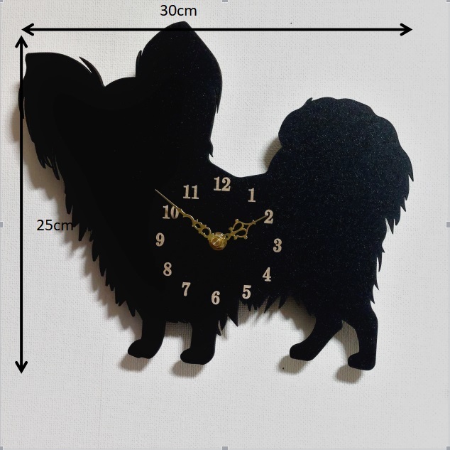 【数量限定値下げ】 パピヨン壁掛け時計　静音時計_画像3