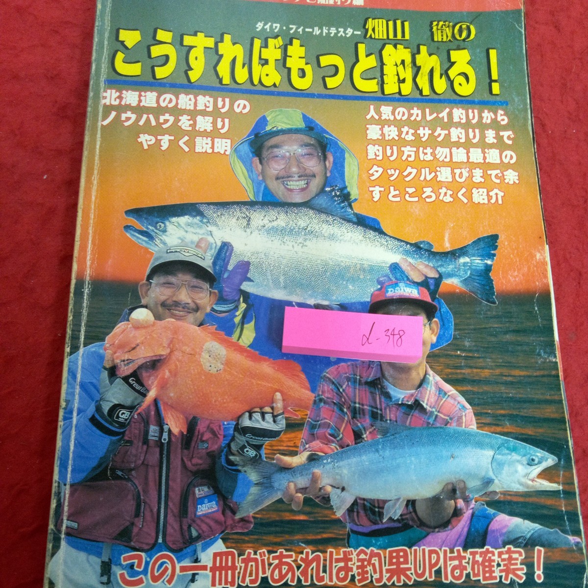 d-348 畑山徹のこうすればもっと釣れる! 北海道の船釣りのノウハウを解りやすく説明 カレイ サケ タックル 北海道のつり 2001年 水交社※2