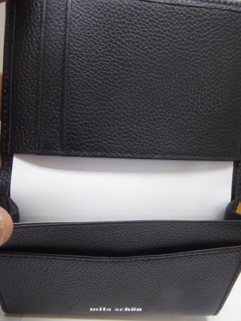格安　新品　ミラショーン…皮黒二つ折名刺入れ　タグ　_画像3