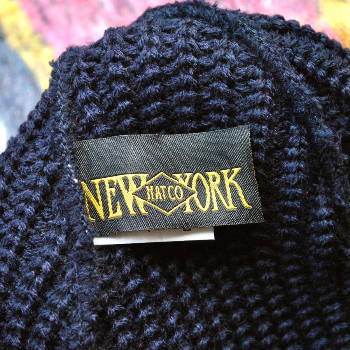  New York Hat NEW YORK HAT американский производства вязаная шапка CHUNKY CUFF[ темно-синий ] America производства MADEINUSA вязаная шапка 