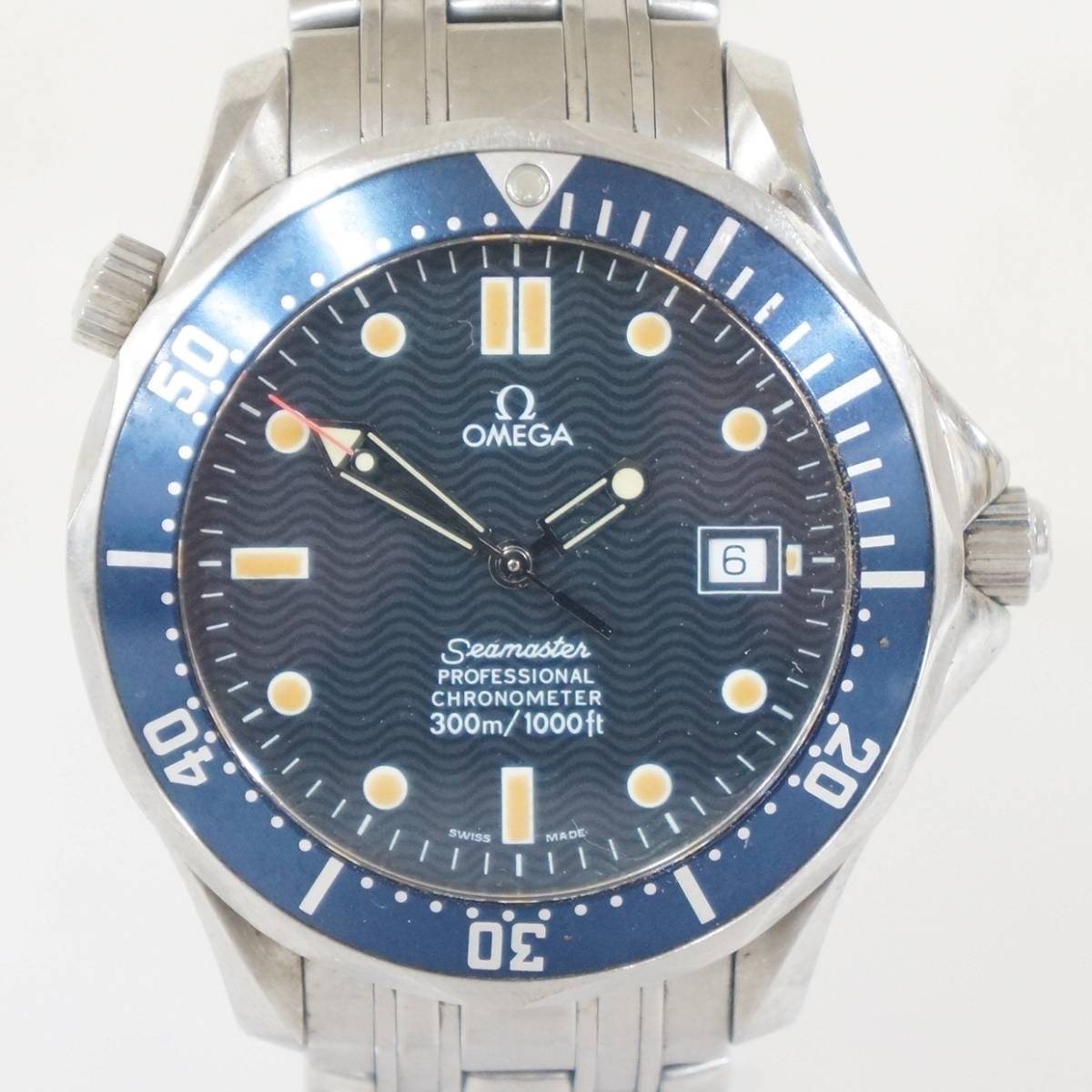 稼働品 OMEGA オメガ Seamaster シーマスター プロフェッショナル クロノメーター 300m/1000ft デイト メンズ 自動巻き 腕時計 2201296021_画像1