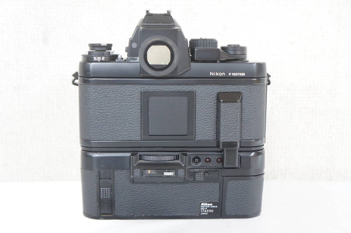 ⑱ Nikon ニコン F3 ブラック フィルムカメラ MD-4 モータードライブ MN-2 バッテリー セット 0601166011_画像4