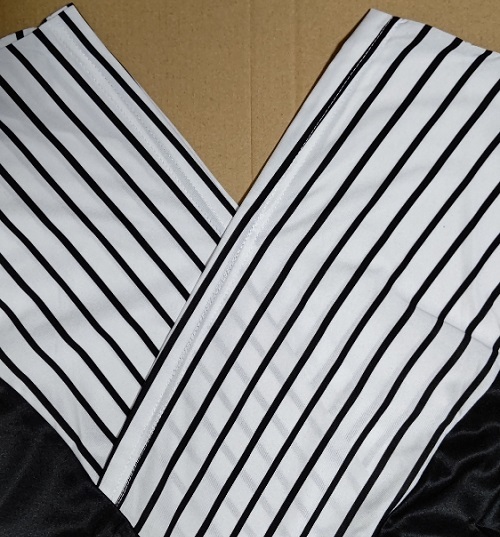 チュニック ワンピース Mサイズ ボーダー切替 ひざ丈ワンピース（ブラック×ホワイト）半袖 ゆったり 新品