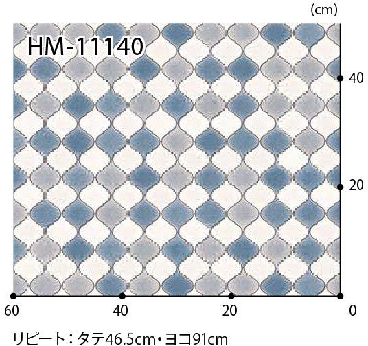 【サンゲツ】家庭用クッションフロアHM11140-1 モロッカンタイル 1.8㎜厚/182㎝巾【住宅用モパターン柄タイルCF Hフロア(H FLOOR)】【2】_画像3