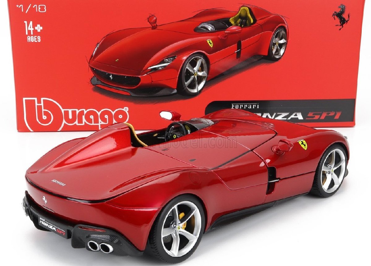 ＜予約品＞　Burago signature 1/18 Ferrari MONZA SP1　レッドメタリック　フェラーリ　モンツァ　ブラーゴ_画像2