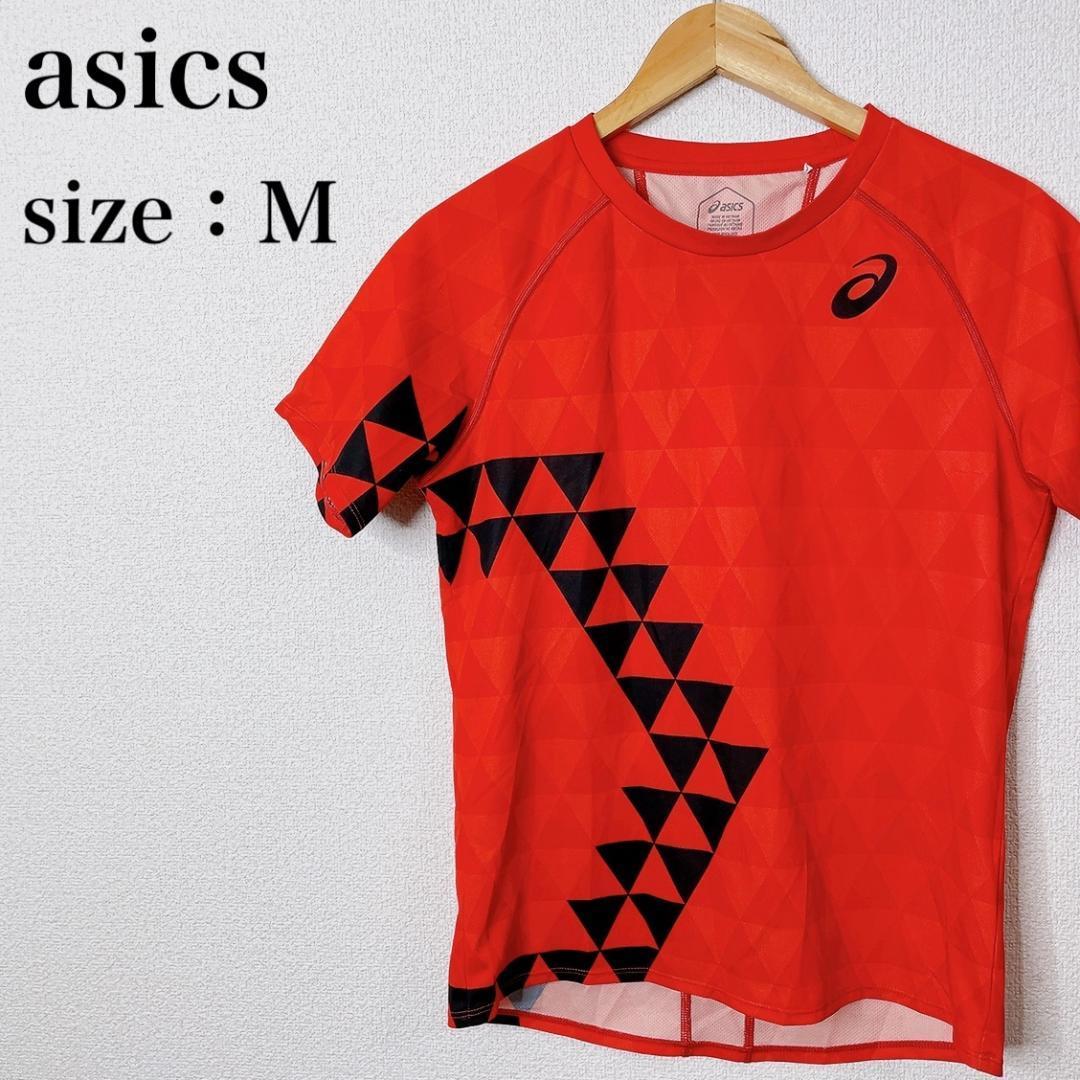 asics アシックス スポーツウェア ストレッチ ワンポイントロゴ 半袖ランニングTシャツ トレーニング ジム ヨガ 機能性 速乾 あ48_画像1